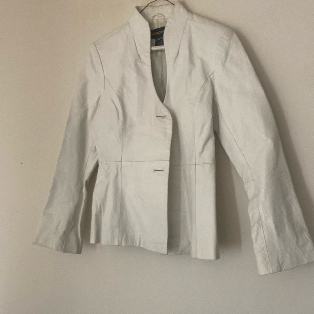 White leather jacket